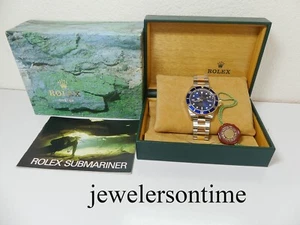 1995 Rolex SS/18k Submariner Blue Dial. 16613 "U" series - Picture 1 of 13