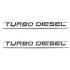 2x Brand New Turbo Diesel Badges Sticker Emblem Trunk Logo Stainless Steel