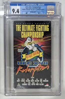 UFC XVII 17 VHS Chuck Liddell First Fight Dan Henderson First UFC CGC 9.4 A+ - Image 1 of 4