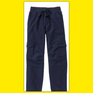 NWT boys 4 Gymboree SUNNY SPORTS Navy Blue cotton CARGO PANTS elastic waist - Picture 1 of 1