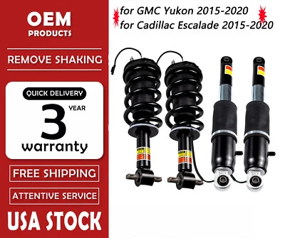 Conjunto de puntal delantero + amortiguador trasero para Escalade Suburban Tahoe Yukon 2015-20 Foto 1 de 4