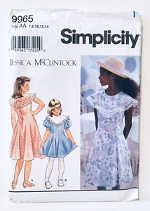 Simplicity 9965 - Girls' Dress - Size AA - 7-14 - Picture 1 of 2