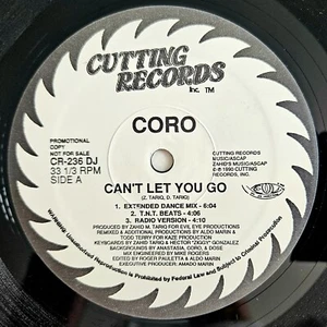 FREESTYLE - CORO - CAN'T LET YOU GO - CUTTING RECORDS ORIGINAL PROMO - Picture 1 of 4