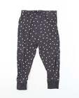 George Girls Grey Spotted Cotton Jogger Trousers Size 2-3 Years Regular