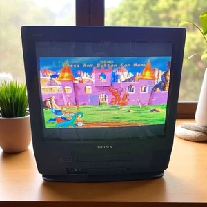 Sony Trinitron KV-20VM40 20" CRT TV/VCR Kombi VHS Retro Gaming Vintage TV - Bild 1 von 20