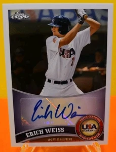 2011 Topps Chrome Erich Weiss #USABB-22 "USA National Collegiate Team Auto" - Picture 1 of 5
