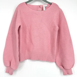 Janie and Jack Girl's Pink Bishop Sleeve Sweater Size 7 - Picture 1 of 6