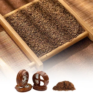 Dark Brown Wooden 4Part Metal Grinder 40mm Tabacco Spice Crusher Refined Fashion - Picture 1 of 9