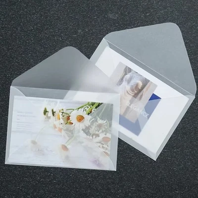 10PCS European Style Translucent Envelope Sulfuric Acid Paper Giftbox Envelope - Image 1 of 4