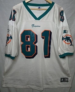 Camiseta De Colección OJ McDuffie 81 Miami Dolphins Hombres 2XL Blanca Starter Años 90 Hecha en EE. UU. - Imagen 1 de 10