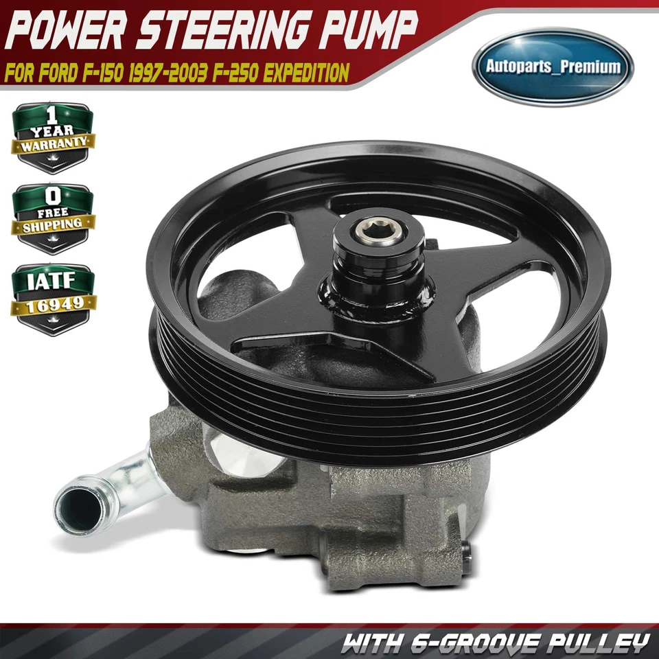 Bomba de dirección asistida con polea para Ford F-150 F250 Expedition Crown Victoria Foto 1 de 4