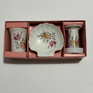 VTG Inarco Bathroom Accessory Set Tumbler Soap Dish Toothbrush Holder - Picture 1 of 13