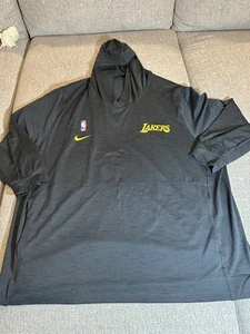 Men’s Nike Los Angeles Lakers Short Sleeve Hoodie 3XL Performance - Picture 1 of 12