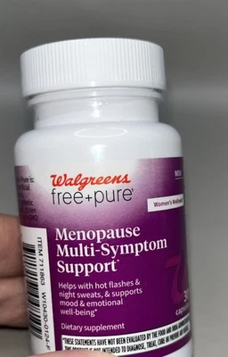 Walgreens FREE+PURE Menopausia Soporte Multi-Síntomas, 30 Cápsulas Foto 1 de 4