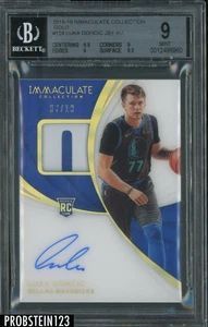 2018-19 Immaculate Gold Luka Doncic RPA RC Rookie Patch 7/10 BGS 9 w/ 10 AUTO