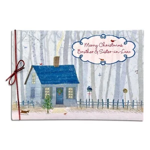 Sweet CHRISTMAS Card FOR BROTHER & SISTER-IN-LAW, Winter House by Hallmark +✉ - Picture 1 of 7