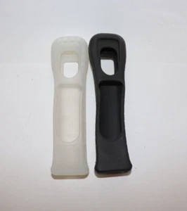Nintendo Wii Motion Plus Controller Adapters with Sleeves 1 Black 1 White - Picture 1 of 7