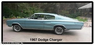 Dodge Charger 1967 imán refrigerador/caja de herramientas automático - Imagen 1 de 1