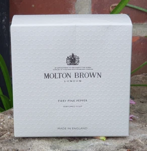MOLTON BROWN LONDON FIERY PINK PIMIENTA 150G DISCO REDONDO ROSA BARRA DE JABÓN PERFUMADA - Imagen 1 de 4