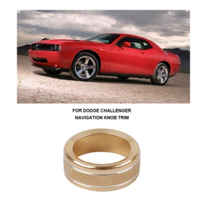 Gold Center Console GPS Navigation Knob Cover Ring for Dodge Challenger 2009-14 - Picture 1 of 7