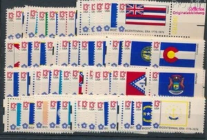 Briefmarken USA 1976 Mi 1203-1252 postfrisch Flaggen und Wappen (10128407 - Bild 1 von 1