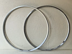 ALEXRIMS RIM SET (2) 700C 32 HOLE 19 MM WIDTH CLINCHER PRESTA SATIN SILVER - Picture 1 of 12