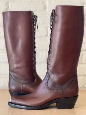 Calvin Klein Women Size EU 40 Western Faye Leather Boots 205W39NYC Raf Simmons - Image 1 of 4