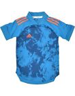 Adidas Boys Graphic T-Shirt Top 7-8 Years Xs  Blue Tie Dye Polyester Ba03