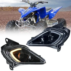 For YAMAHA YFZ 450 RAPTOR 700 700R 2006-2025 Pair LED Headlights Set Head Lamps - Picture 1 of 15