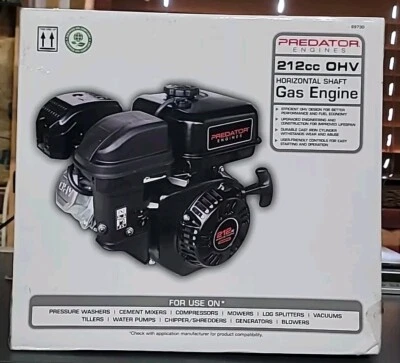 Predator HEMI 6.5 HP 212cc OHV Horizontal Shaft Heavy Duty Gas Engine.  - Image 1 of 2