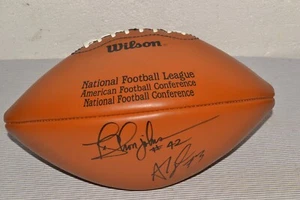 AARON TAYLOR-LASHON JOHNSON-CRAIG NEWSOME AUTÓGRAFO WILSON NFL FOOTBALL PACKERS - Imagen 1 de 5