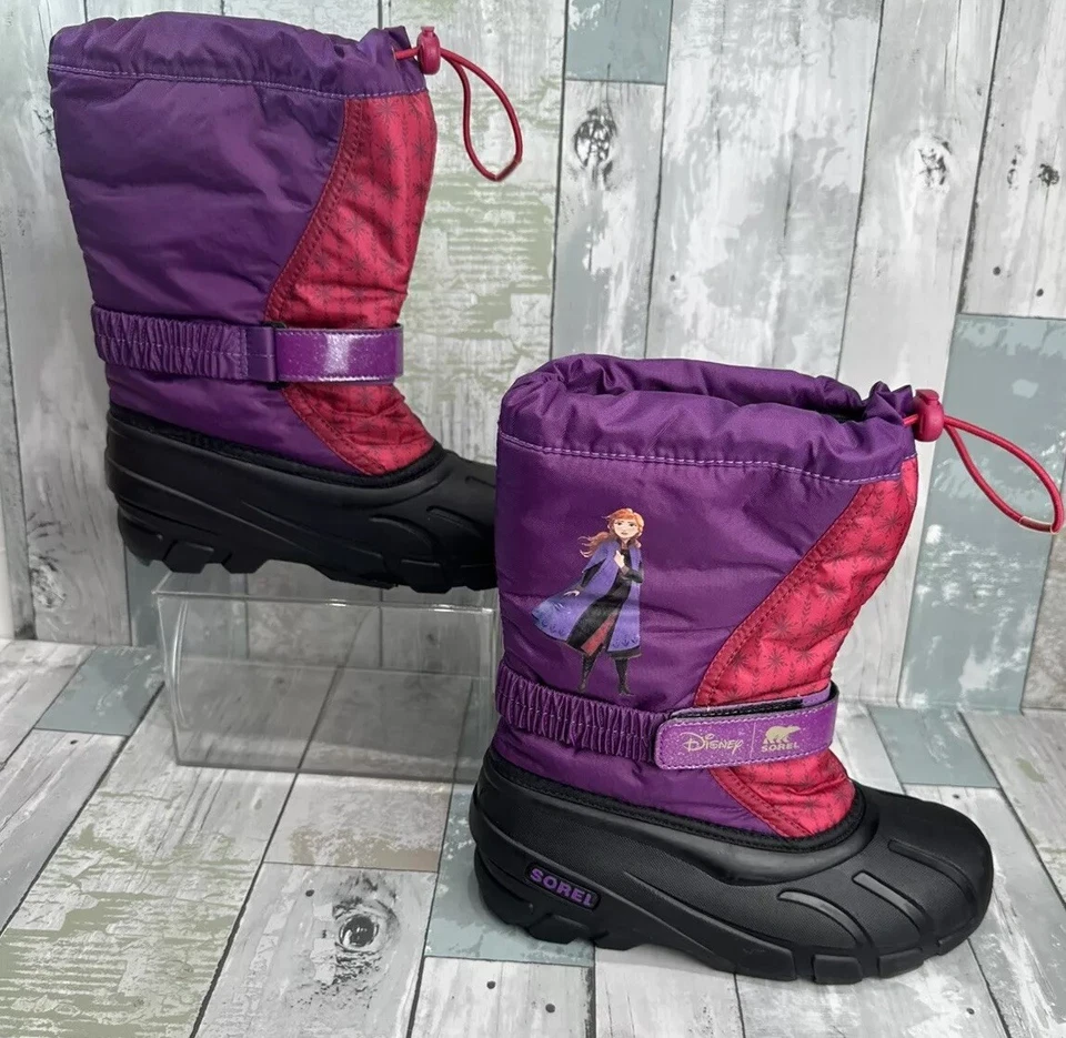 Sorel Botas de Invierno Disney Frozen Anna Jóvenes Aire Libre Niños Niñas Talla 4 NUEVAS Foto 1 de 4