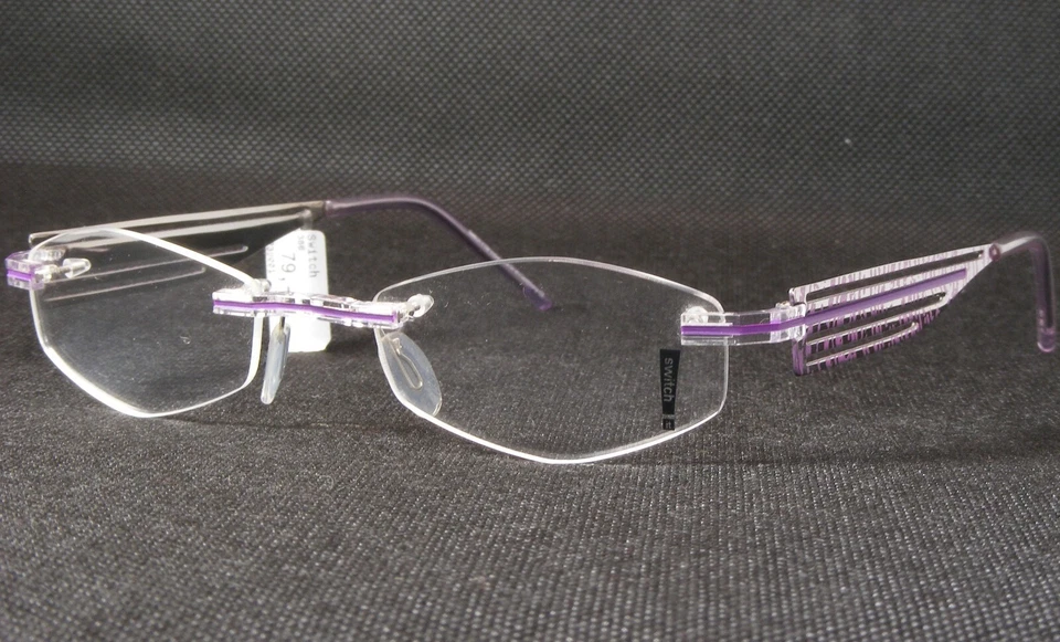 Switch it by EBM Combi 386 135 Púrpura ÚNICAS GAFAS RARAS 49-20-139mm Alemania Foto 1 de 4