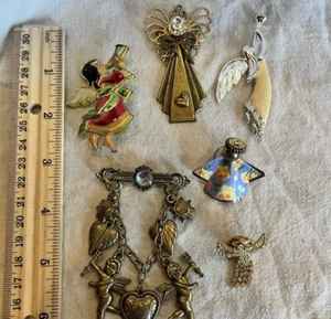 lote de broches de ángel vintage - Imagen 1 de 4