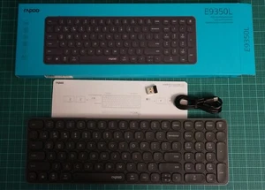 Rapoo E9350L Rechargeable Wireless Keyboard bluetooth - Picture 1 of 6