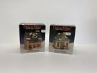 HOLIDAY VILLAGE CERAMIC CANDLE HOLDERS Dickens Inn Rooms For Hire NIB Lot of  2