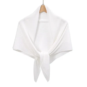 Women Satin Crinkle Square Scarf Hijab Bandana Headscarf Wrap Shawl Muslim Stole - Picture 1 of 52