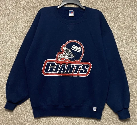 Vintage Russell Athletic Mens NFL New York Giants Crewneck Sweatshirt Size Large Cover