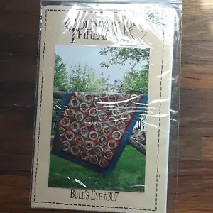Country Threads Quilt Pattern 307 Bull's Eye Raw Edge Pieced 58" x 74" - Picture 1 of 6