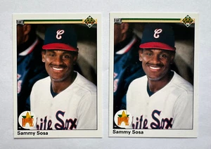 Lote de 2 tarjetas de novato Sammy Sosa 1990 (¡nílidas!) - Imagen 1 de 2