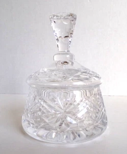 Vintage Tipperary Crystal Slievenamon Bowl with Lid, Rare, Ireland, Signed 5.2” - Picture 1 of 16