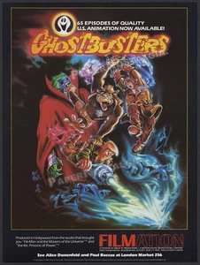 Filmation's GHOSTBUSTERS - Original 1986 Trade AD / poster / TV series promo - Picture 1 of 1