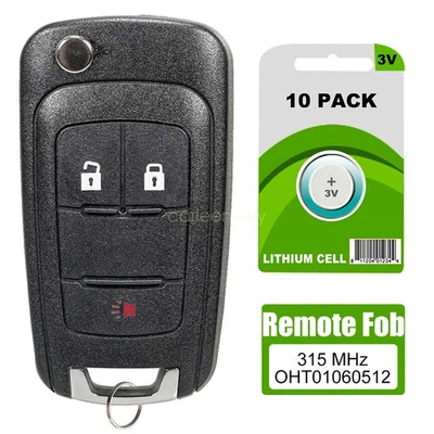 10 para Chevrolet Equinox 2010 2011 2012 2013 2014 2015 2016 2017 llave abatible control remoto Foto 1 de 4