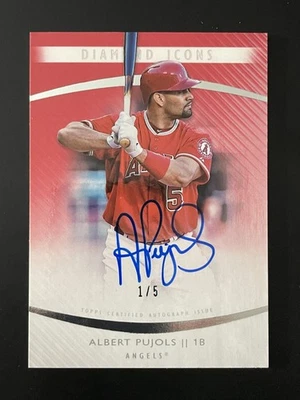 2017 Topps Certified Diamond Icons Albert Pujols 1/5 Auto Autograph - Image 1 of 2