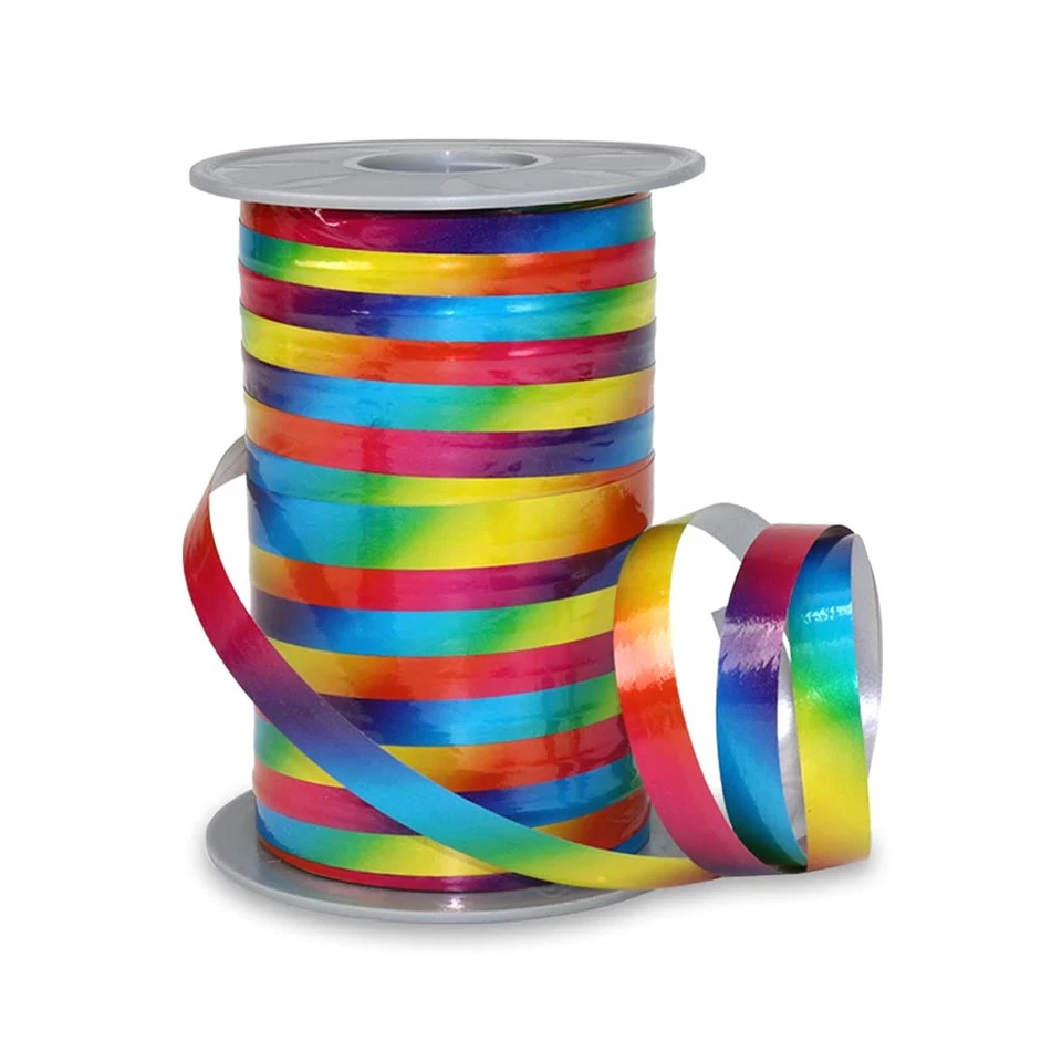 C.E. Pattberg Prasent-Poly Rainbow Curling Ribbon Colorful 200 m Length, 10 mm W - Image 1 of 1