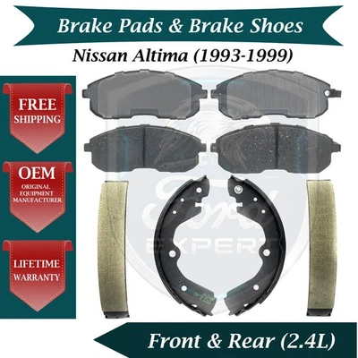 Almohadillas delanteras y zapatas traseras ACDelco OEM para Nissan Altima 1993-1999 garantía de por vida. Foto 1 de 4