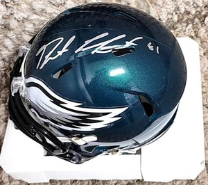 Autographed GRANT CALCATERRA Philadelphia Eagles Mini Helmet w/ COA - Picture 1 of 1