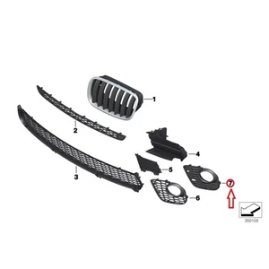 Front Pair Fog Light Cover for BMW For X5 2010 2013 M Sport Model OEM Black ABS - Picture 1 of 10