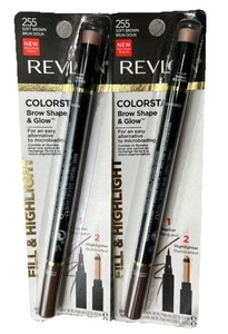 Revlon Set of 3 Colorstay Brow Shape & Glow Marker Highlighter 255 Soft Brown - Picture 1 of 7