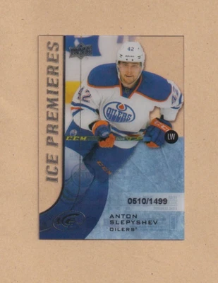 2015-16 Upper Deck Ice Anton Slepyshev #145 Ice Premieres 0510/1499 Oilers - Image 1 of 3